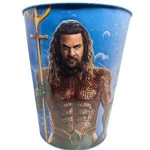 DC Aquaman and the Lost Kingdom 9" Metal Popcorn Bucket Tin Jason Momoa 2023
